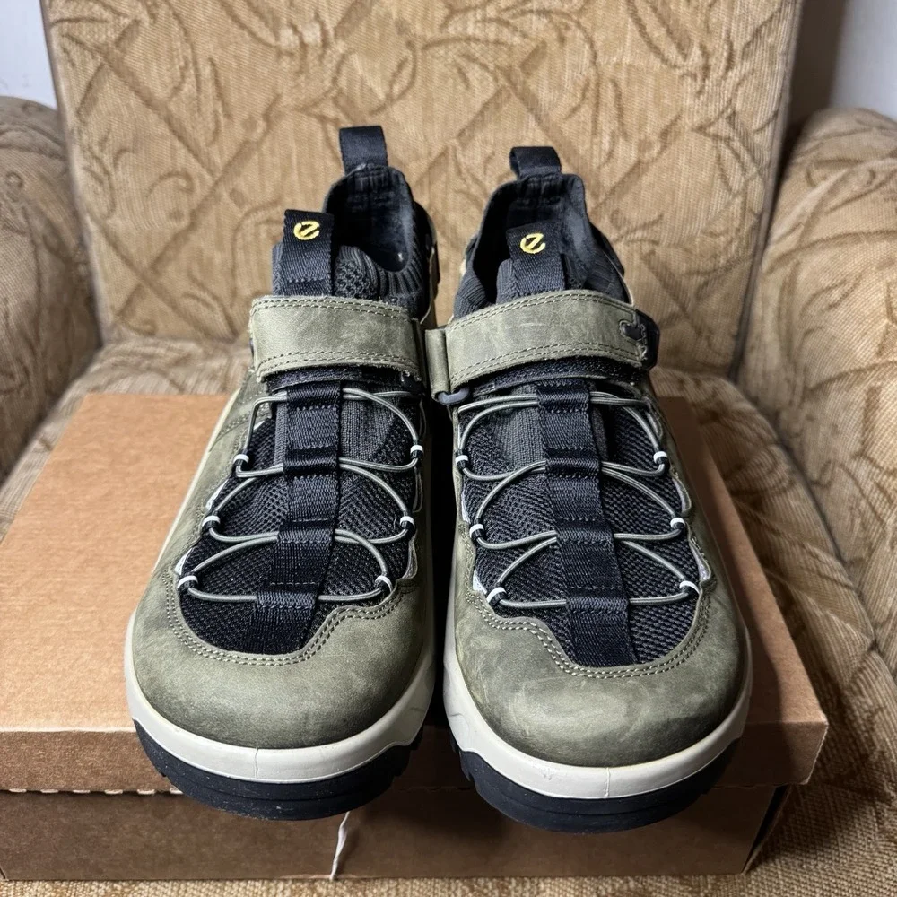 ECCO Offroad Explorer 2-Straps Hiking Shoes Grape Leaf Black Sage EU 45 Men's 12
